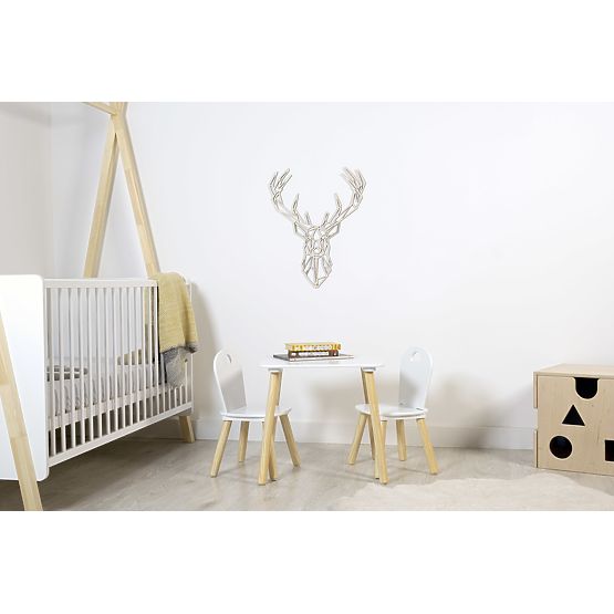 Dřevěný geometrický obraz - Jelen 2 - různé barvy Barva: přírodní