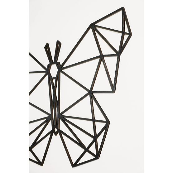 Dřevěný geometrický obraz - Motýl - různé barvy Barva: černá