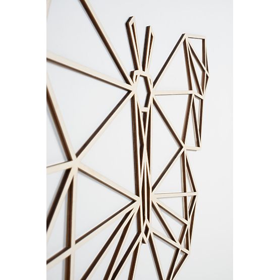 Dřevěný geometrický obraz - Motýl - různé barvy Barva: přírodní