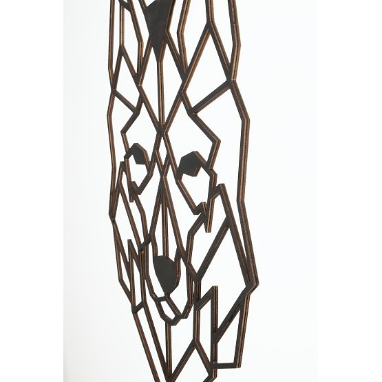 Dřevěný geometrický obraz - Vlk - různé barvy