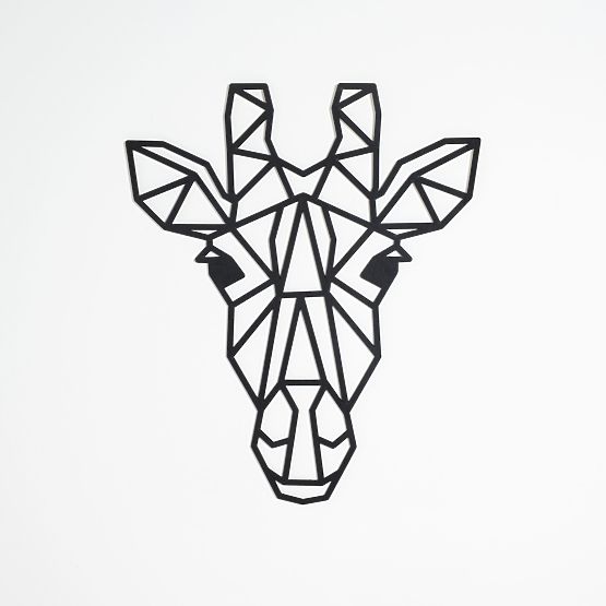 Dřevěný geometrický obraz - Žirafa - různé barvy