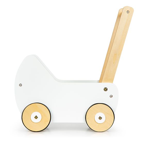 Dřevěný kočárek pro panenky chodítko ECOTOYS
