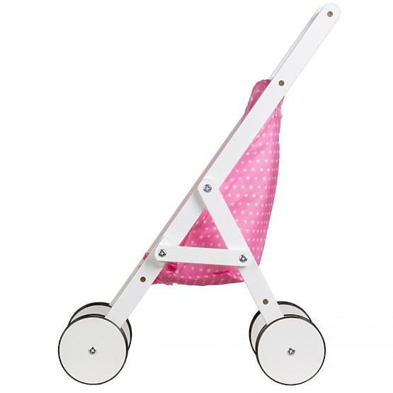 Dřevěný kočárek pro panenky hole - chodítko