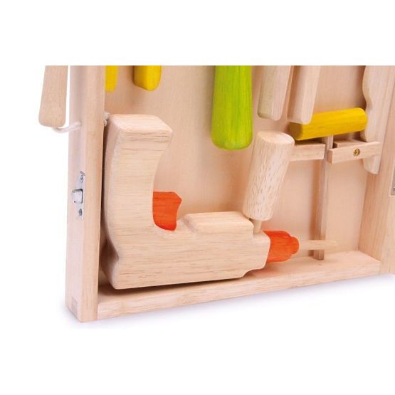 Dřevěný kufřík s nářadím