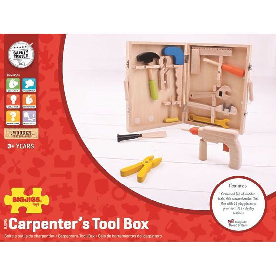 Dřevěný kufřík s nářadím