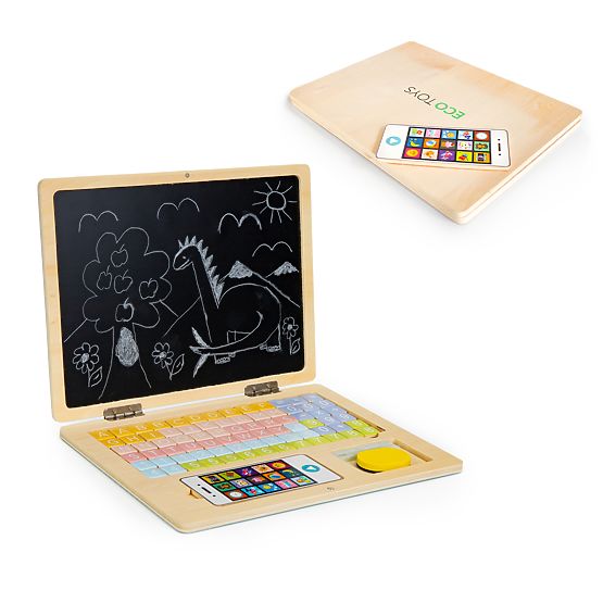 Dřevěný magnetický notebook