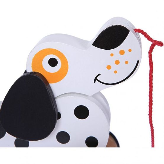 Dřevěný tahací pejsek