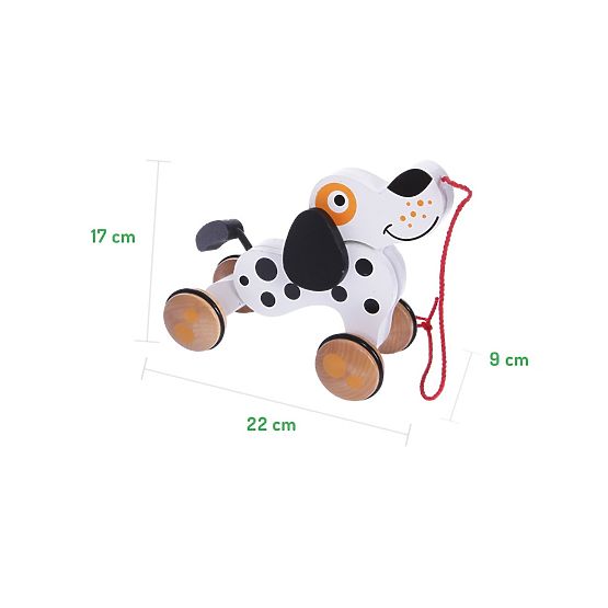 Dřevěný tahací pejsek