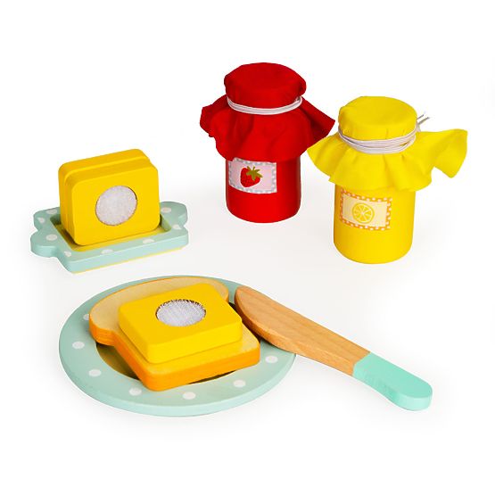 Dřevěný toustovač s příslušenstvím