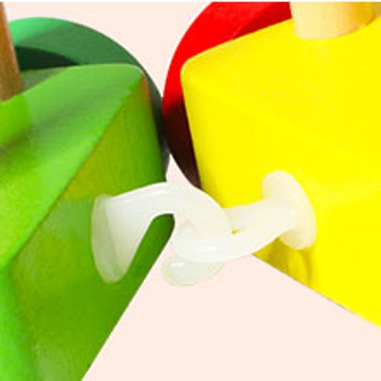 Dřevěný vlak velké vzdělávací kostky abeceda ECOTOYS