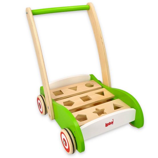 Dřevěný vozík a vkládačka 2v1