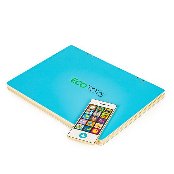 Dřevěný vzdělávací notebook s magnetky