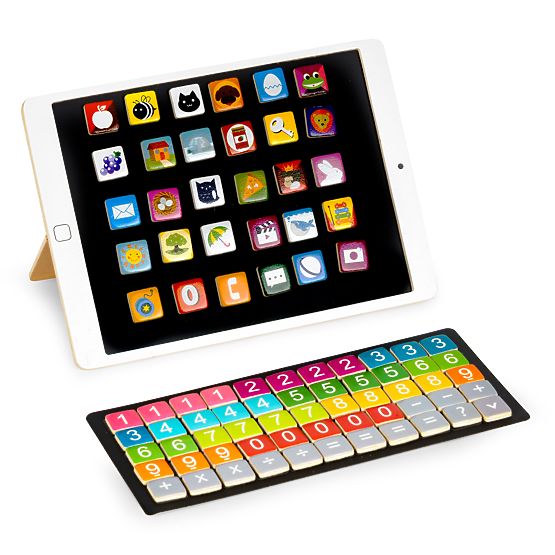 Dřevěný vzdělávací tablet magnetická tabule křídová ECOTOYS