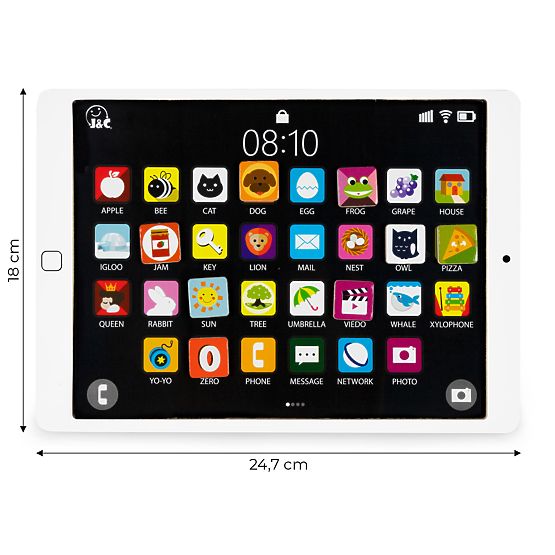 Dřevěný vzdělávací tablet magnetická tabule křídová ECOTOYS
