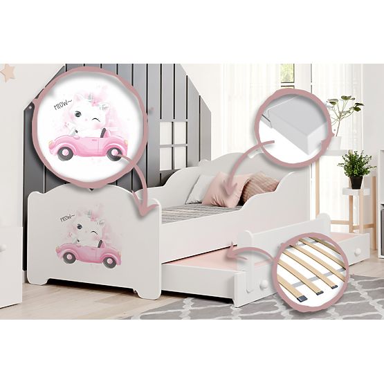 Dvojlůžko ANNA 160x80 Kočka