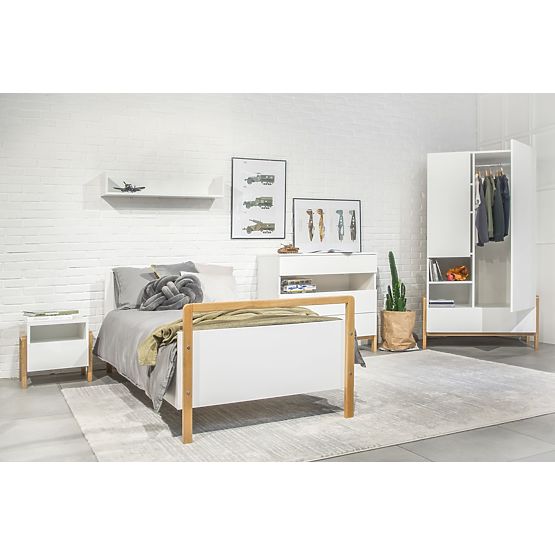 Dvoudveřová šatní skříň Viktor - bílá