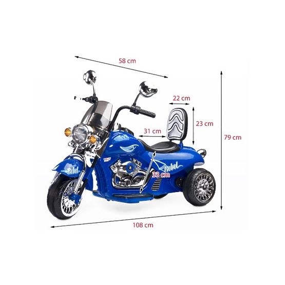 Elektrická motorka Toyz Rebel black Černá