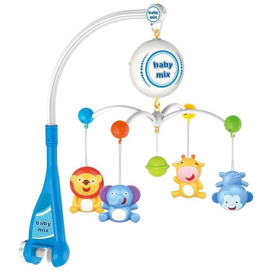Elektrický kolotoč nad postýlku Baby Mix Zvířátka Multicolor