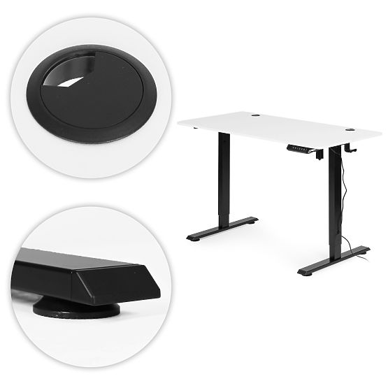 Elektrický nastavitelný stůl 120x60 cm, nastavitelná výška 72-117 cm ModernHome