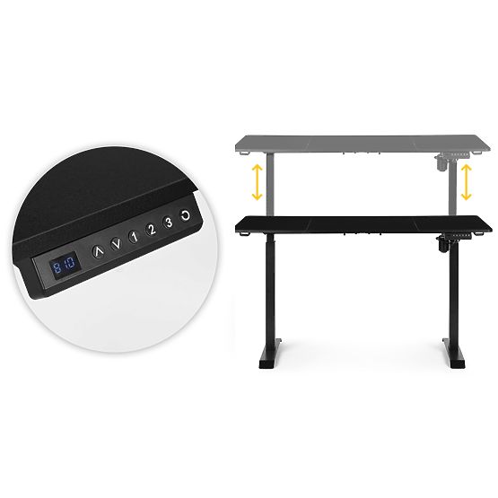 Elektrický nastavitelný stůl 140x70 cm, výšková regulace 76-121 cm ModernHome