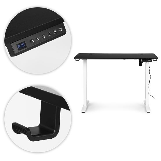 Elektrický výškově nastavitelný stůl 120x60 cm, výška 72-117 cm ModernHome