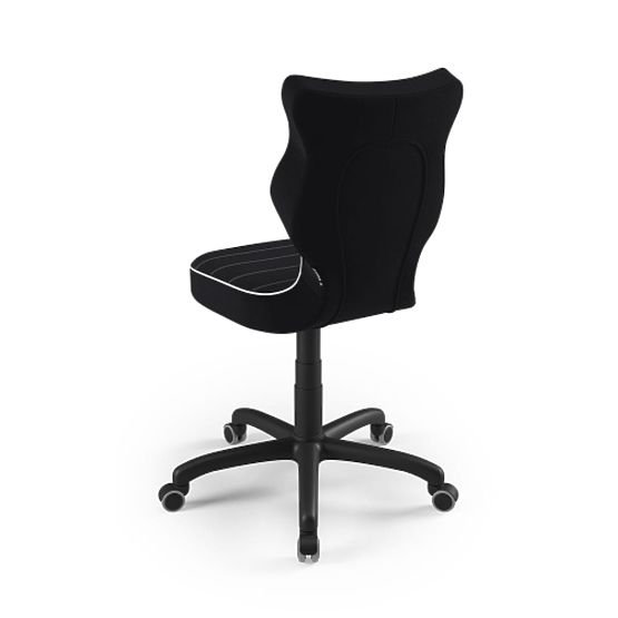 Ergonomická židle k psacímu stolu upravená na výšku 146-176,5 cm - černá