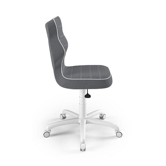 Ergonomická židle k psacímu stolu upravená na výšku 146-176,5 cm - tmavě šedá