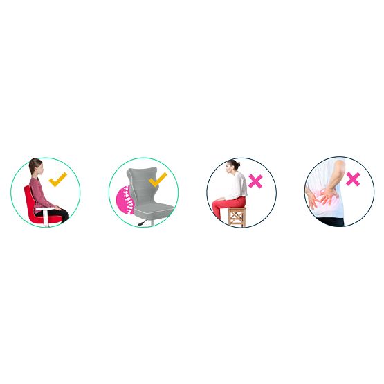 Ergonomická židle k psacímu stolu upravená na výšku 159-188 cm - šedá