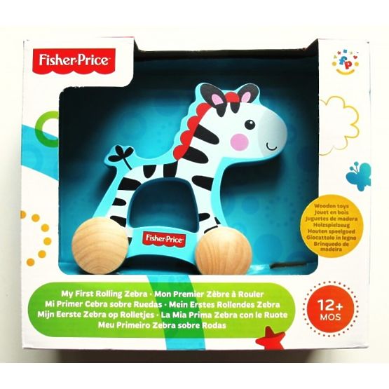 Fisher Price Zebra na kolečkách dřevěná