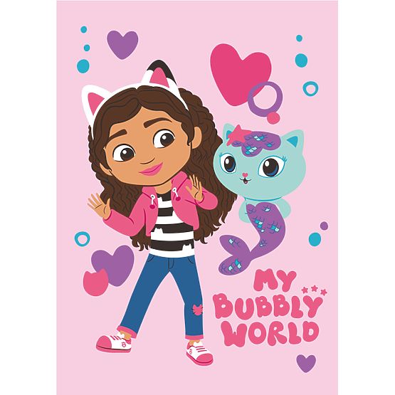 Fleecová deka Gabby´s Dollhouse - Gabby a mořská kočka