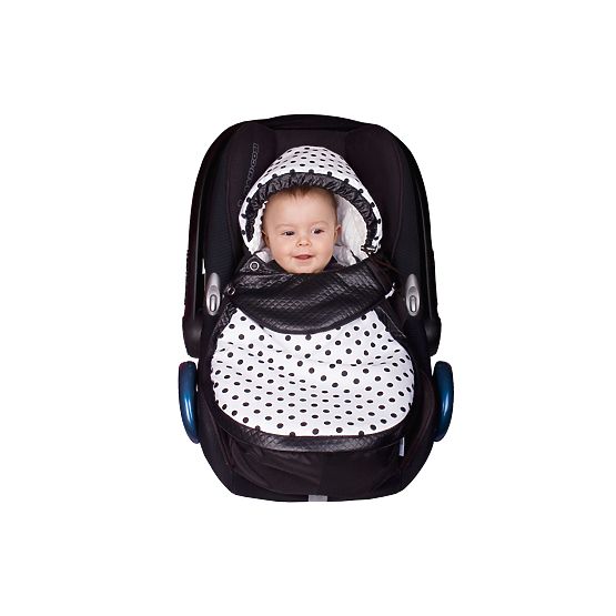 Fusak do autosedačky minky bílý