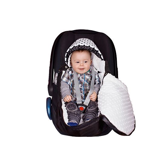 Fusak do autosedačky minky bílý