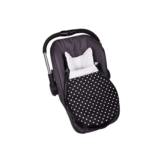 Fusak do autosedačky minky bílý