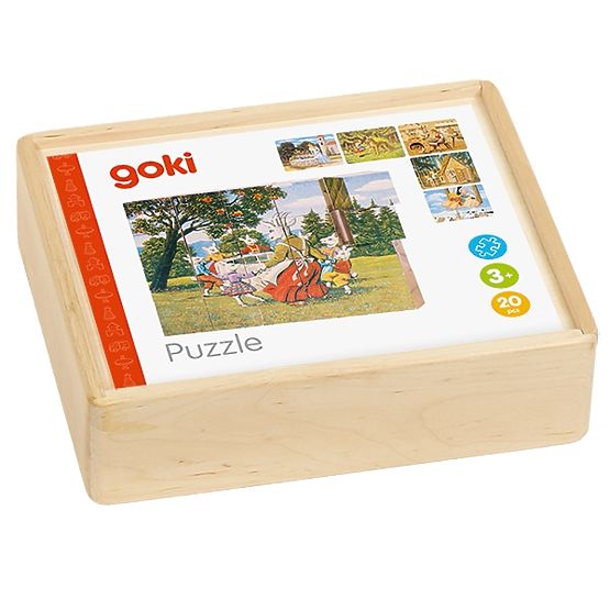 Goki Dřevěné kostky Pohádky 20 ks