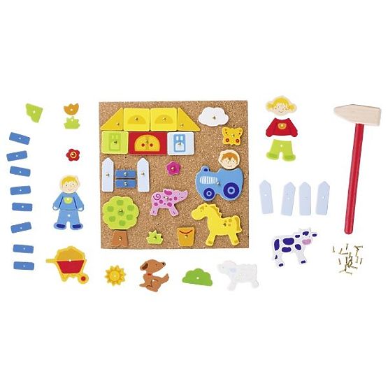 Goki korková zatloukací hra Farma