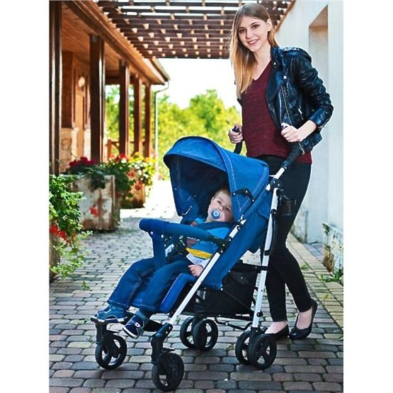 Golfový kočárek CARETERO Jeans black 2017 Černá