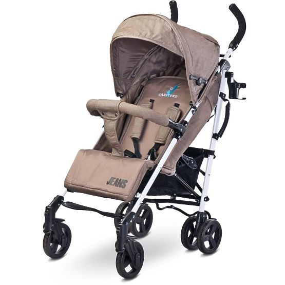 Golfový kočárek CARETERO Jeans brown 2017 Hnědá