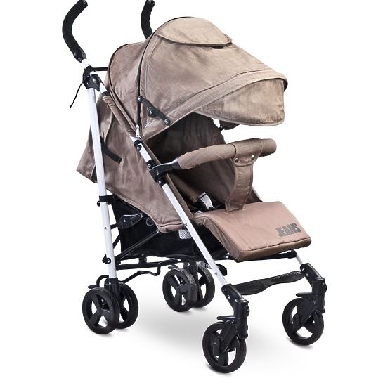 Golfový kočárek CARETERO Jeans brown 2017 Hnědá