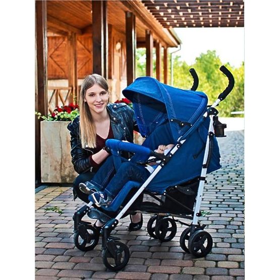 Golfový kočárek CARETERO Jeans brown 2017 Hnědá