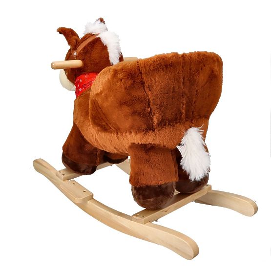 Houpací hnědý koník se sedátkem