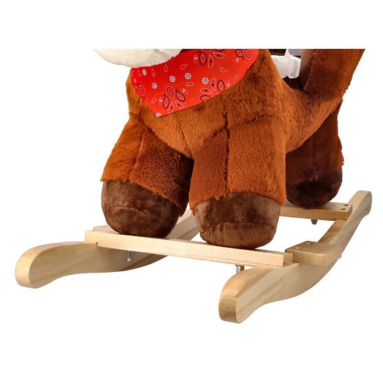 Houpací hnědý koník se sedátkem