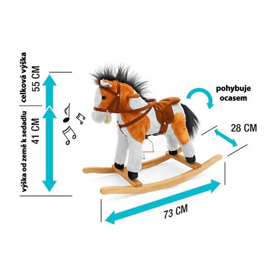 Houpací koník Milly Mally Jurášek tmavě hnědý