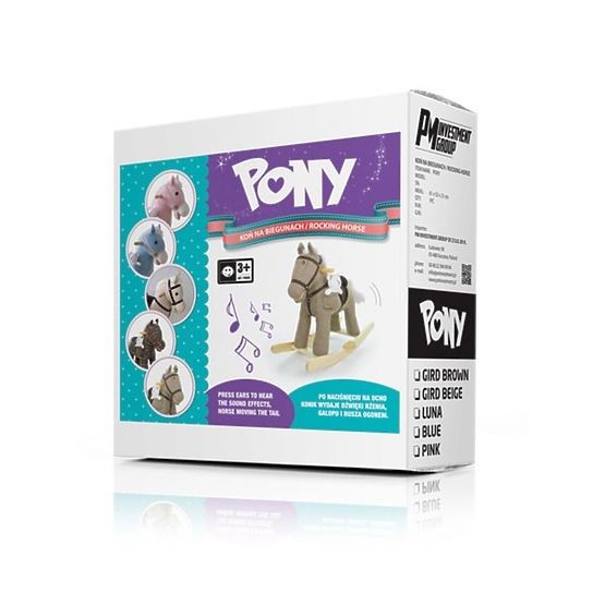 Houpací koník Milly Mally Pony Gray Dot Béžová