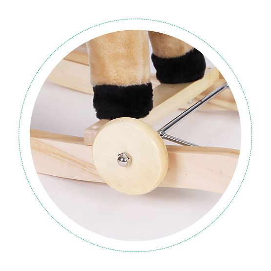 Houpací kůň 2v1 béžový