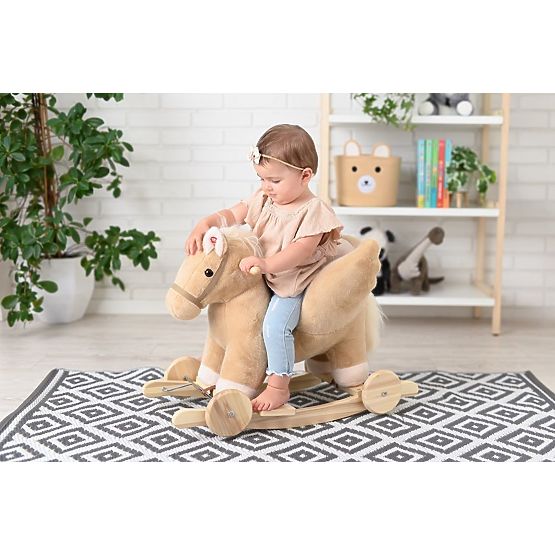 Houpací Pegas Béžový s křesílkem a koly