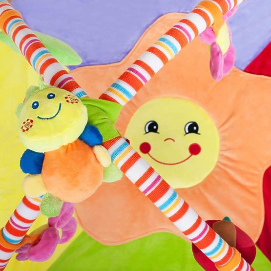 Hrací deka PlayTo stonožka s hračkou Multicolor