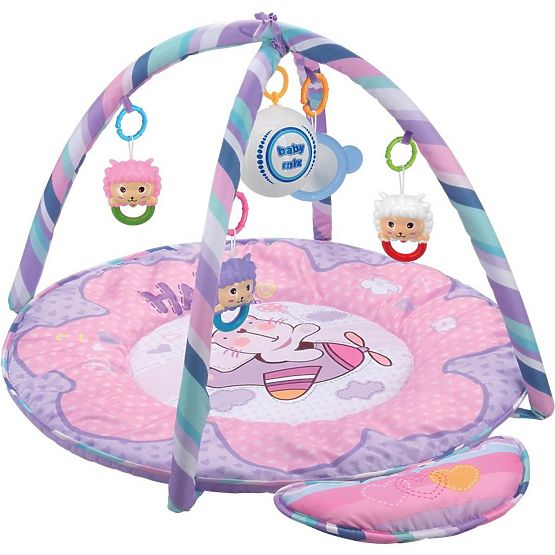Hrací deka s hracím modulem Baby Mix medvídek Růžová