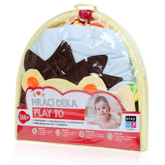 Hrací deka s melodií PlayTo lvíče hračkou Žlutá
