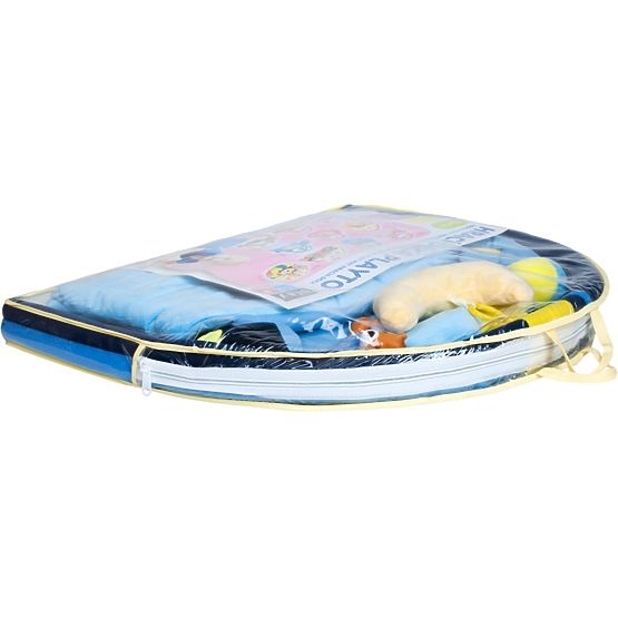 Hrací deka s melodií PlayTo spící medvídek modrá