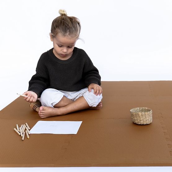 Hrací podložka TODDLEKIND 130 x 130 cm - Camel